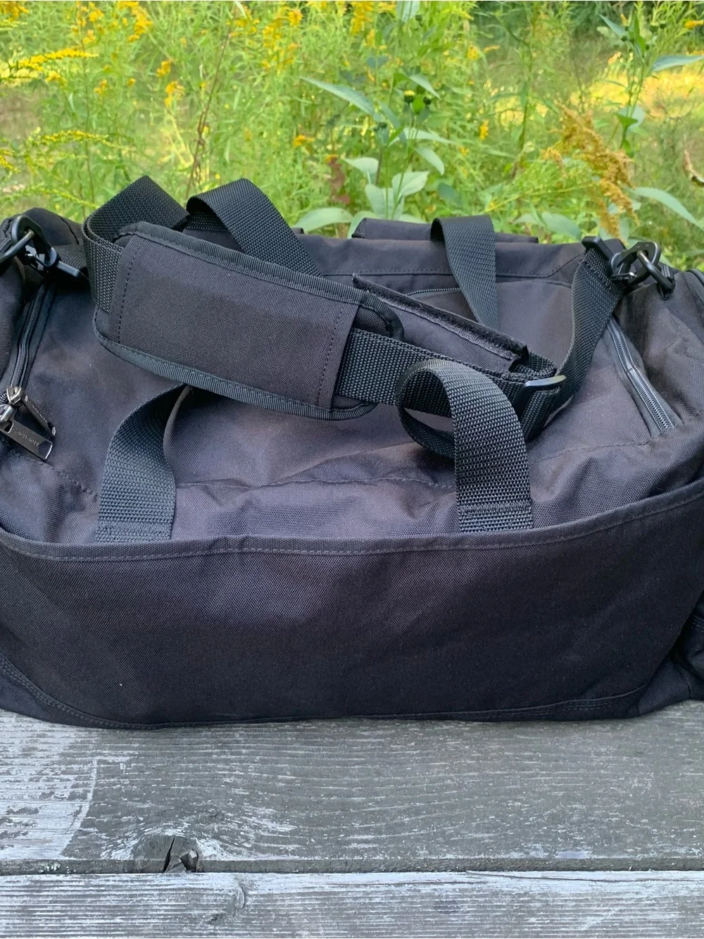 Carhartt Black Canvas Duffel with Dual Front Pockets